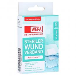 WEPA Wundverband wasserdicht 7,2x5 cm steril 5 St Pflaster