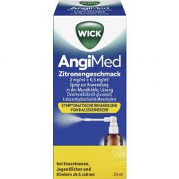 WICK AngiMed Zitronengeschm.2mg/ml+0,5mg/ml Spr. 30 ml