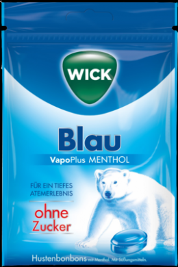 WICK BLAU Menthol Bonbons o.Zucker Beutel 72 g