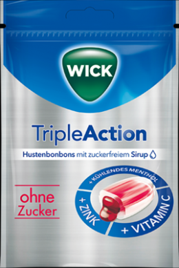 WICK TripleAction Menthol & Cassis o.Zucker Bon. 72 g