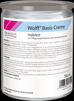 WOLFF Basiscreme halbfett 700 ml