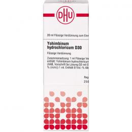 YOHIMBINUM HYDROCHLORICUM D 30 Dilution 20 ml