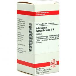 YOHIMBINUM HYDROCHLORICUM D 4 Tabletten 80 St Tabletten
