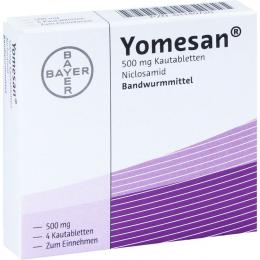 Ein aktuelles Angebot für Yomesan® 500 mg Kautabletten 4 St Kautabletten Darmflora aufbauen & stärken - jetzt kaufen, Marke Bayer Vital GmbH - Geschäftsbereich Pharma.