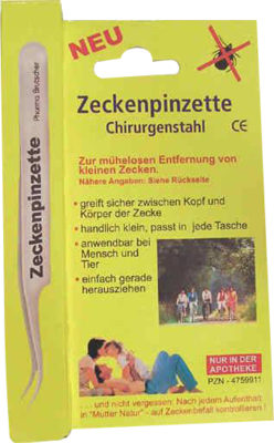 ZECKENPINZETTE Chirurgenstahl 1 St