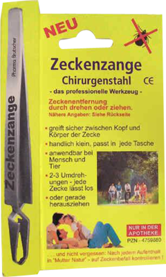 ZECKENZANGE Chirurgenstahl 1 St