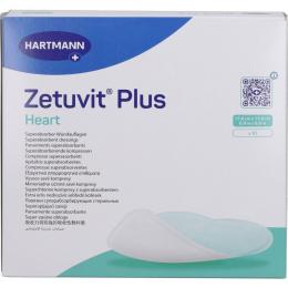 ZETUVIT Plus Heart 17,6x17,6 cm Wundauflage 10 St.