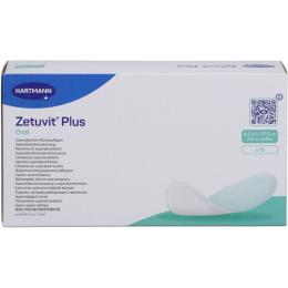 ZETUVIT Plus Oval 6,5x17,5 cm Wundauflage 10 St.