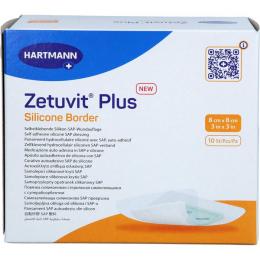 ZETUVIT Plus Silicone Border steril 8x8 cm 10 St.