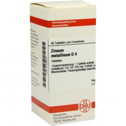 ZINCUM METALLICUM D 4 Tabletten 80 St Tabletten