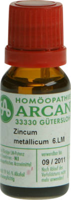 ZINCUM METALLICUM LM 6 Dilution 10 ml