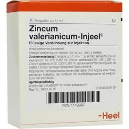 ZINCUM VALERIANICUM INJEEL Ampullen 10 St