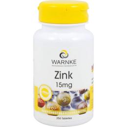 ZINK 15 mg Tabletten 250 St. (83 g)