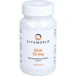 ZINK 15 mg Zinkgluconat Kapseln 100 St. (21,5 g)