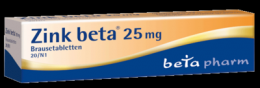 ZINK BETA 25 Brausetabletten 20 St