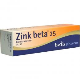 Ein aktuelles Angebot für ZINK BETA 25 Brausetabletten 20 St Brausetabletten Mineralstoffe - jetzt kaufen, Marke betapharm Arzneimittel GmbH.