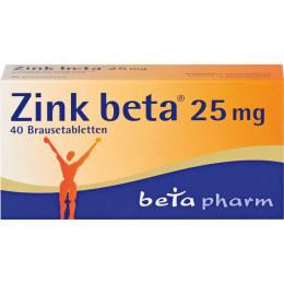 ZINK BETA 25 Brausetabletten 40 St.