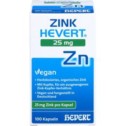 ZINK HEVERT 25 mg Kapseln 100 St. (29 g)