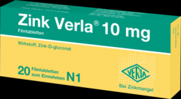 ZINK VERLA 10 mg Filmtabletten 20 St