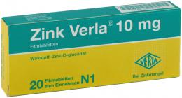 ZINK VERLA 10 mg Filmtabletten 20 St Filmtabletten