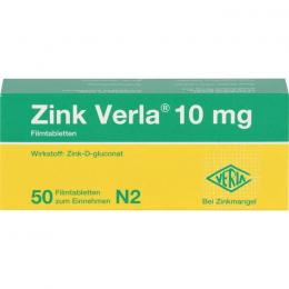 ZINK VERLA 10 mg Filmtabletten 50 St.