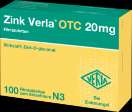 ZINK VERLA OTC 20 mg Filmtabletten 100 St