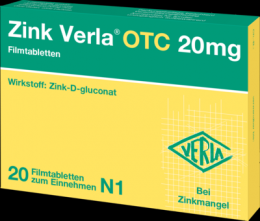 ZINK VERLA OTC 20 mg Filmtabletten 20 St