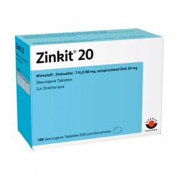 ZINKIT 20 berzogene Tabletten 100 St