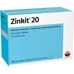 ZINKIT 20 überzogene Tabletten 100 St.