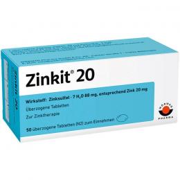 ZINKIT 20 überzogene Tabletten 50 St.