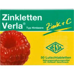 ZINKLETTEN Verla Himbeere Lutschtabletten 50 St. (25 g)