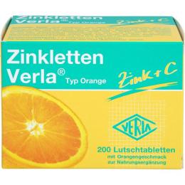 ZINKLETTEN Verla Orange Lutschtabletten 200 St. (100 g)