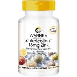 ZINKPICOLINAT 15 mg Zink Tabletten 60 St.