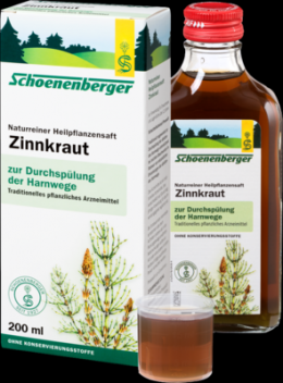 ZINNKRAUT SAFT Schoenenberger Heilpflanzensfte 3X200 ml