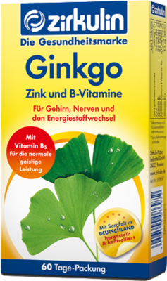 ZIRKULIN Ginkgo Zink und B-Vitamine Filmtabletten 24 g