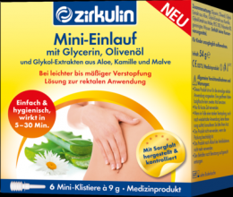 ZIRKULIN Mini-Einlauf mit Glyzerin Klistiere 6X9 g